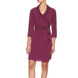 NWT Banana Republic Collar Wrap Dress Burgandy